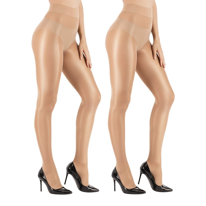 🌸👑 Transparent High-Waisted Shiny Sheer Tights for Women - Sheer & Comfortable