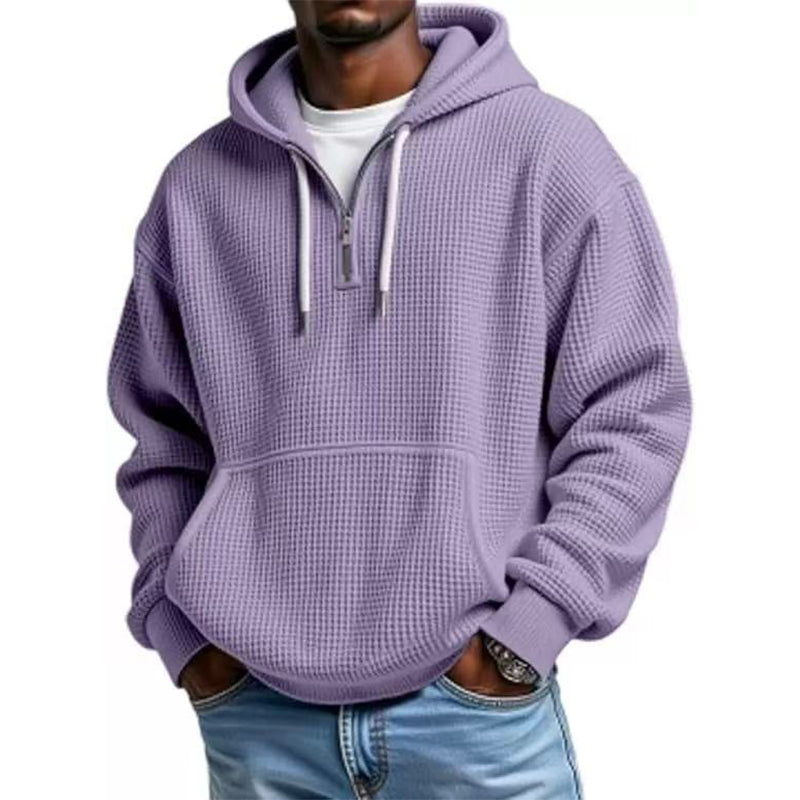 ⏰️LIMITED-TIME 50% OFF ✨Men's Knit Quarter-Zip Hoodie Sweatshirt