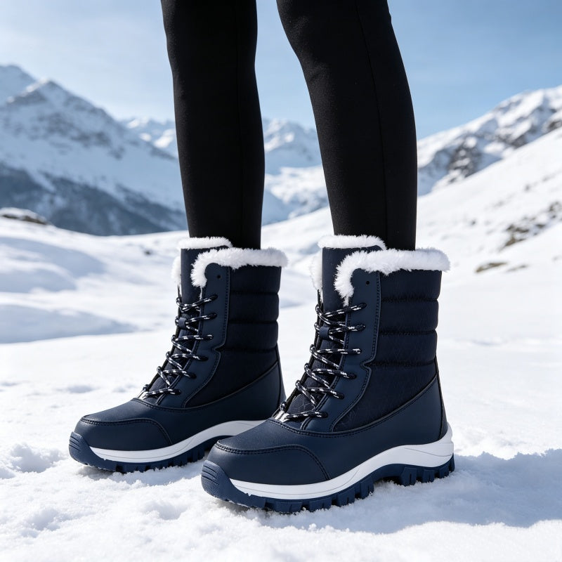 🌸Hot Sale 50% OFF👢 Women's Waterproof Plush-Lined Mid-Calf Snow Boots