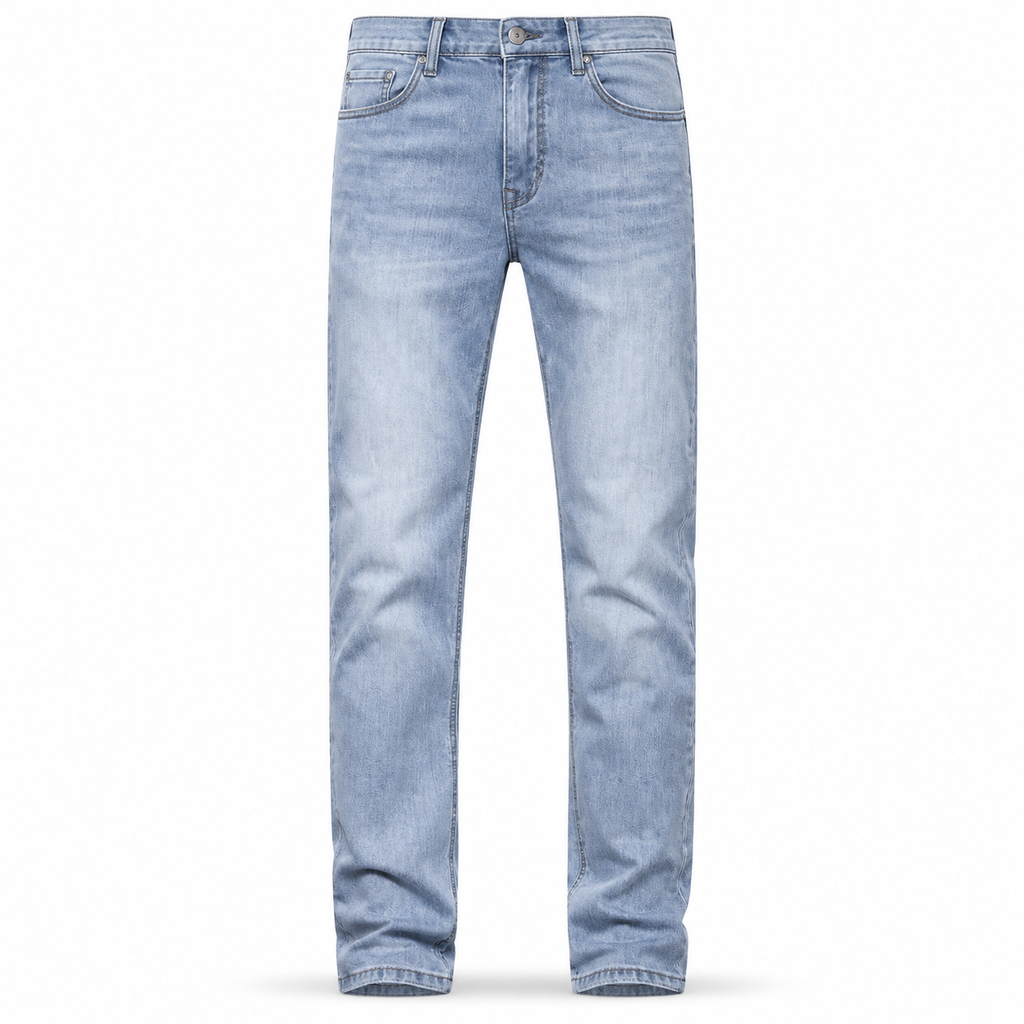 Men's Stretch Slim Fit Jeans Casual Mid Rise Denim Pants