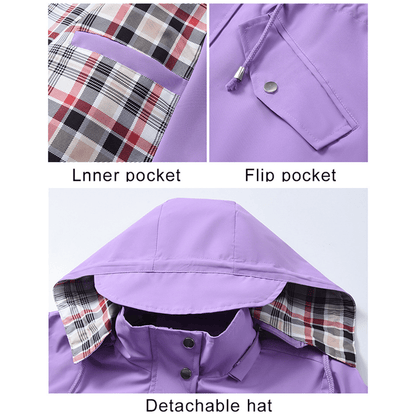 🌧️💧Ultimate Plaid Waterproof Jacket for Women🍃Unleash Style and Durability in Any Storm!