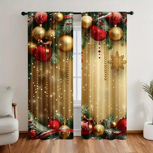 🎄🎅 Perdele de Crăciun pentru decorațiuni interioare🏡🎁