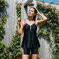 👙Costum de baie pentru femei, compus din un top tankini lejer și pantaloni scurți
