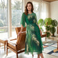 👗Rochie extra lungă cu curea imprimată