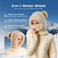 Women's Winter One-Piece Knitted Beanie Scarf Mask