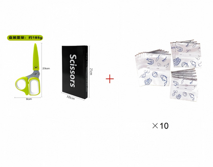 ✂️✨Foarfece pentru plante aromatice din oțel inoxidabil cu 5 lame – Foarfece de bucătărie pentru tăiere rapidă