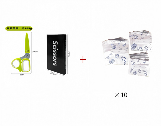✂️✨Foarfece pentru plante aromatice din oțel inoxidabil cu 5 lame – Foarfece de bucătărie pentru tăiere rapidă