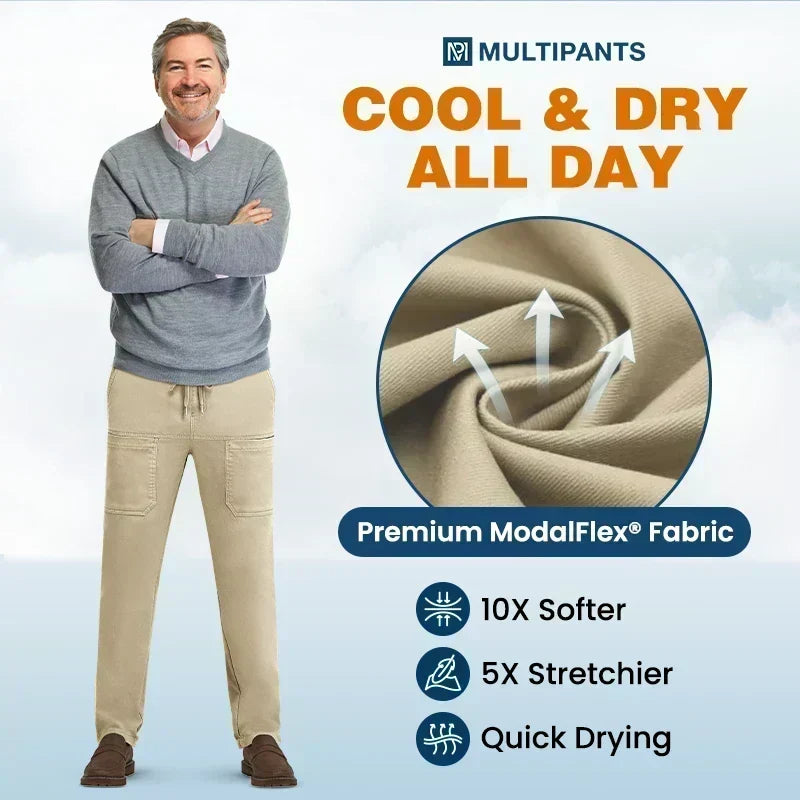 Men's 4-Way Stretch Multi-Pocket Everyday Cargo Pants