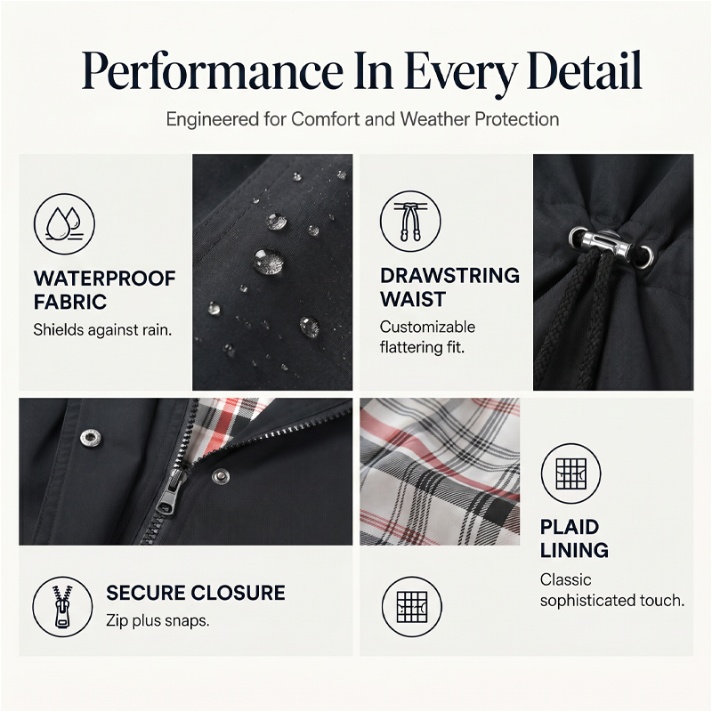 🌧️💧Ultimate Plaid Waterproof Jacket for Women🍃Unleash Style and Durability in Any Storm!