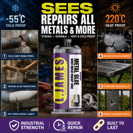 🔥Ofertă specială 50% reducere🔥 Adeziv de reparare pentru sudarea metalelor — rășină epoxidică bicomponentă, impermeabilă, rezistentă la căldură, poate fi găurită 🔧