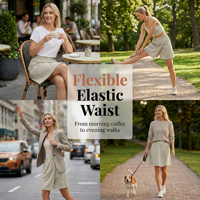 Limited-Time⌛🌿 Flattering Asymmetrical Skort with Essential Pockets – Skirt Elegance Meets Shorts Practicality-14