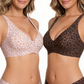 💕Jelly Wireless Womens Comfortable Wireless Bras Push Up Bralettes Seamless Tshirts Bras Deep V Everyday Bras