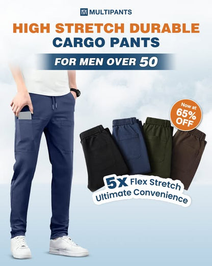 Men's 4-Way Stretch Multi-Pocket Everyday Cargo Pants