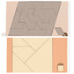 Joc puzzle din lemn Tangram