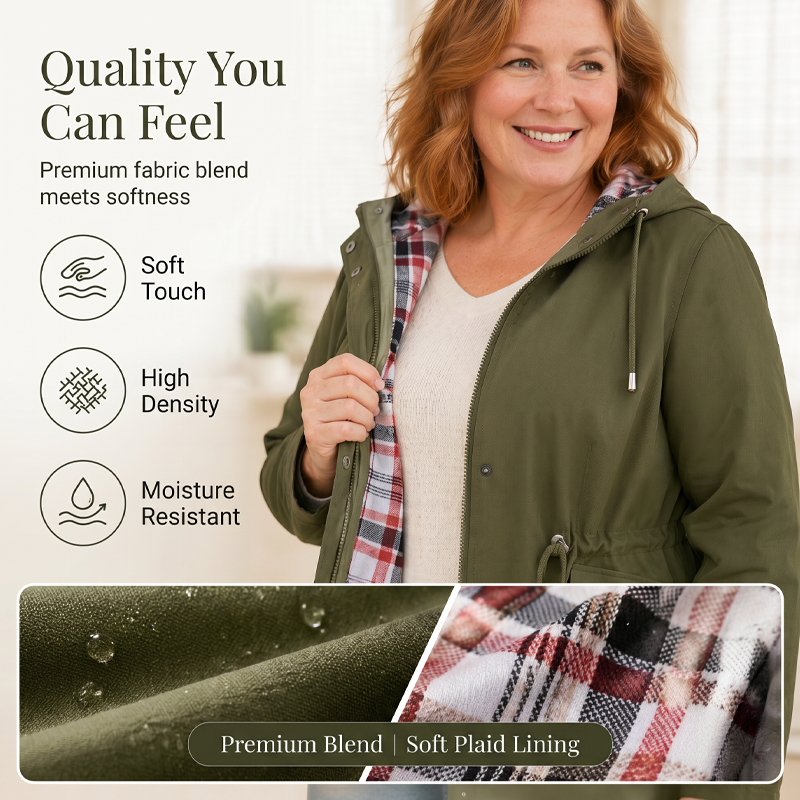 🌧️💧Ultimate Plaid Waterproof Jacket for Women🍃Unleash Style and Durability in Any Storm!