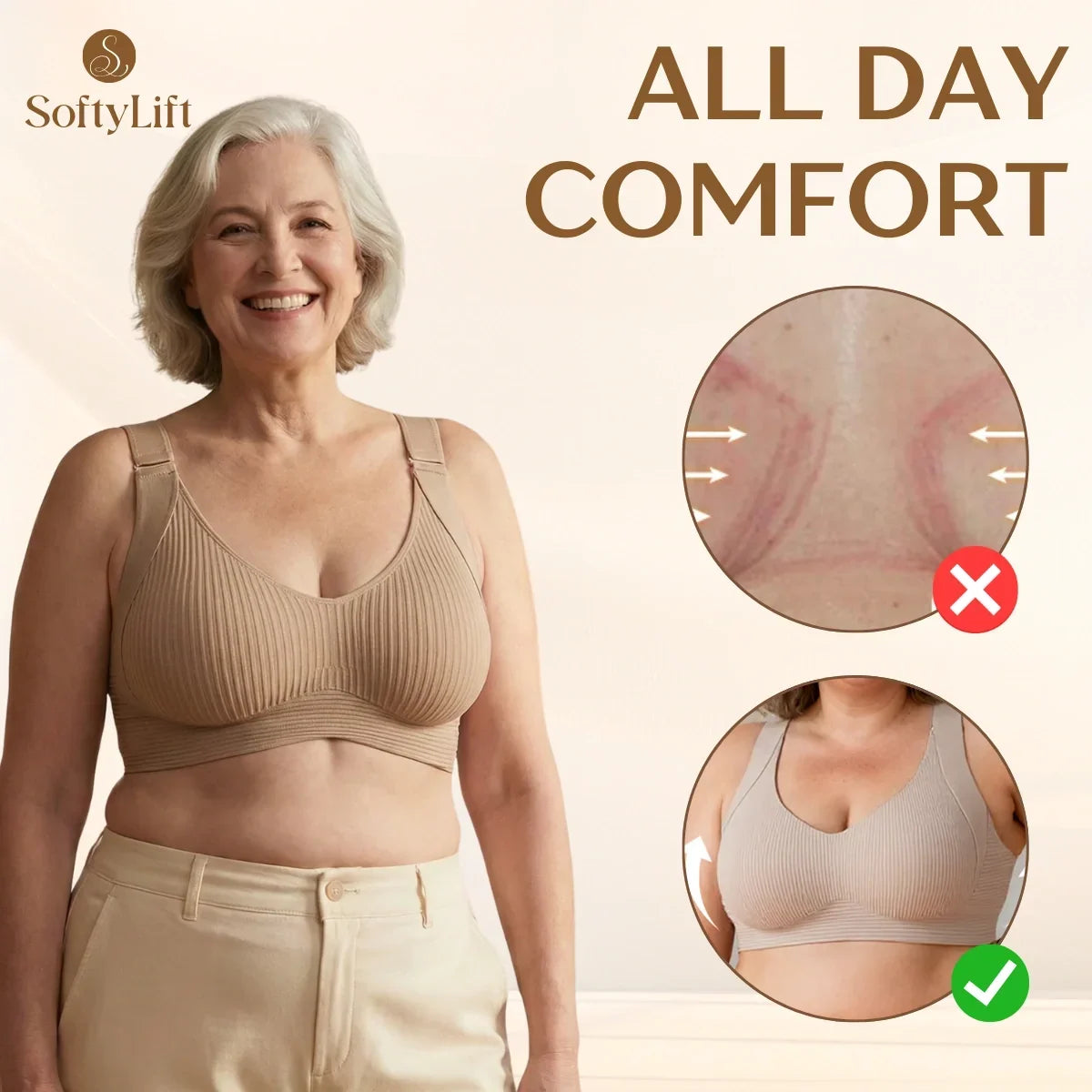 🎁Last Day—— Buy 2, Get 1 Free!!🔥Super Firming Wire-Free Bra All-Day Comfort No More Sagging