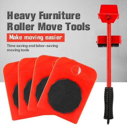 🔥🔧 Set unelte pentru mutarea mobilierului greu, role glisante cu levier, economisesc efort la mutări și reamenajări acasă