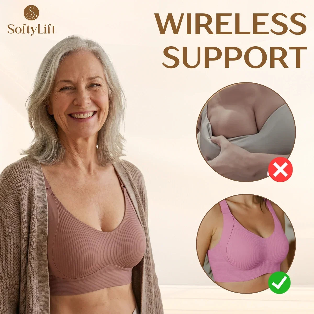 🎁Last Day—— Buy 2, Get 1 Free!!🔥Super Firming Wire-Free Bra All-Day Comfort No More Sagging