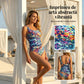 🩱Ofertă limitată✨ Costum de baie întreg cu imprimeu la modă | Designul plisat te face să pari mai slabă instantaneu