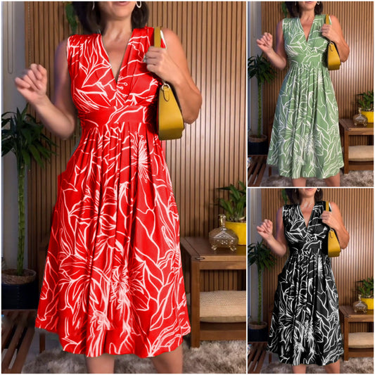 💃2025 Vara bumbac V-Neck Rochii