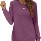 🍂Women's Sweatshirt Crewneck Long Sleeve Shirts High Low Tops Curved Hem
