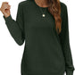🍂Women's Sweatshirt Crewneck Long Sleeve Shirts High Low Tops Curved Hem
