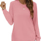 🍂Women's Sweatshirt Crewneck Long Sleeve Shirts High Low Tops Curved Hem