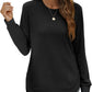 🍂Women's Sweatshirt Crewneck Long Sleeve Shirts High Low Tops Curved Hem