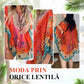 [S-5XL]💃Rochie Boho cu Imprimeu și Volane, Decolteu în V