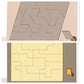 Joc puzzle din lemn Tangram