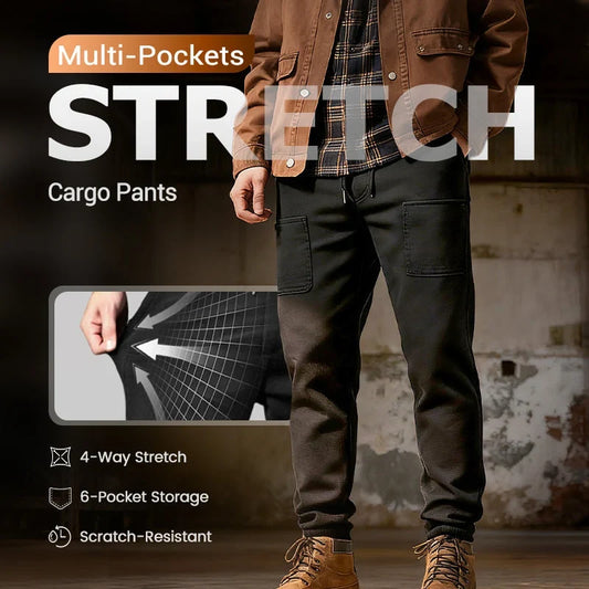 Men's 4-Way Stretch Multi-Pocket Everyday Cargo Pants