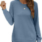 🍂Women's Sweatshirt Crewneck Long Sleeve Shirts High Low Tops Curved Hem