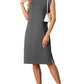 🌸Women rotund gât vrac Split Wrinkle-Free Midi Dress cu buzunare