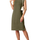 🌸Women rotund gât vrac Split Wrinkle-Free Midi Dress cu buzunare
