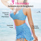 👙🔥Set de bikini pentru femei, cu talie înaltă și decolteu în V