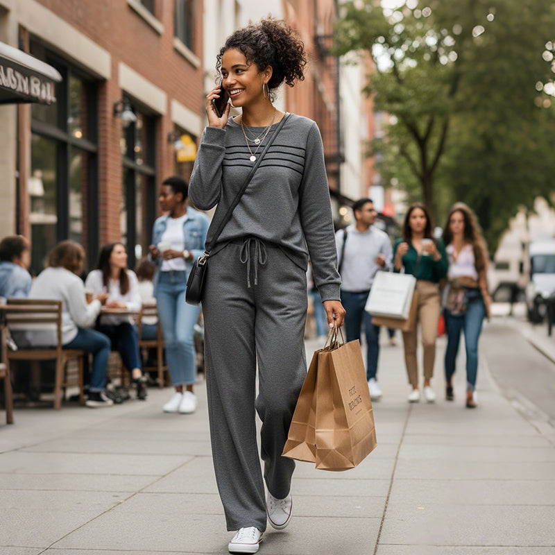 🥳💞 Over 45,000 sold 🔥 Women's Casual Set: Top & Drawstring Pants 👕👖