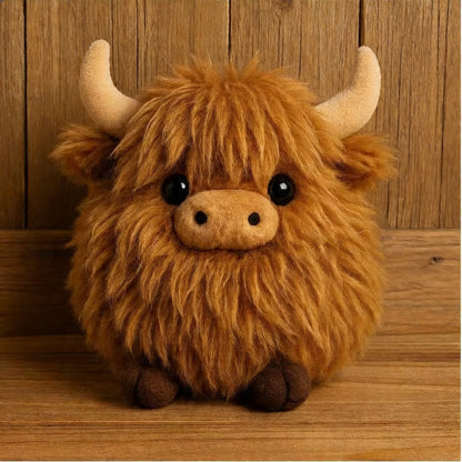 🔥🐂Păpușă de pluș „Vaca din Highlands” pentru sprijin emoțional