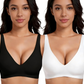 💕Jelly Wireless Womens Comfortable Wireless Bras Push Up Bralettes Seamless Tshirts Bras Deep V Everyday Bras