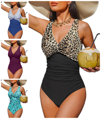 ☀️🏖️Costum de baie dintr-o singură piesă pentru femei, cu efect de modelare a taliei😍