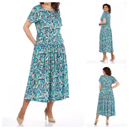 【S-4XL】🏖️Rochie de vară cu model din șifon