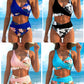 👙 Bikini Femei cu Talie Înaltă și Imprimeu – Stilat, Confortabil și Perfect pentru Plajă