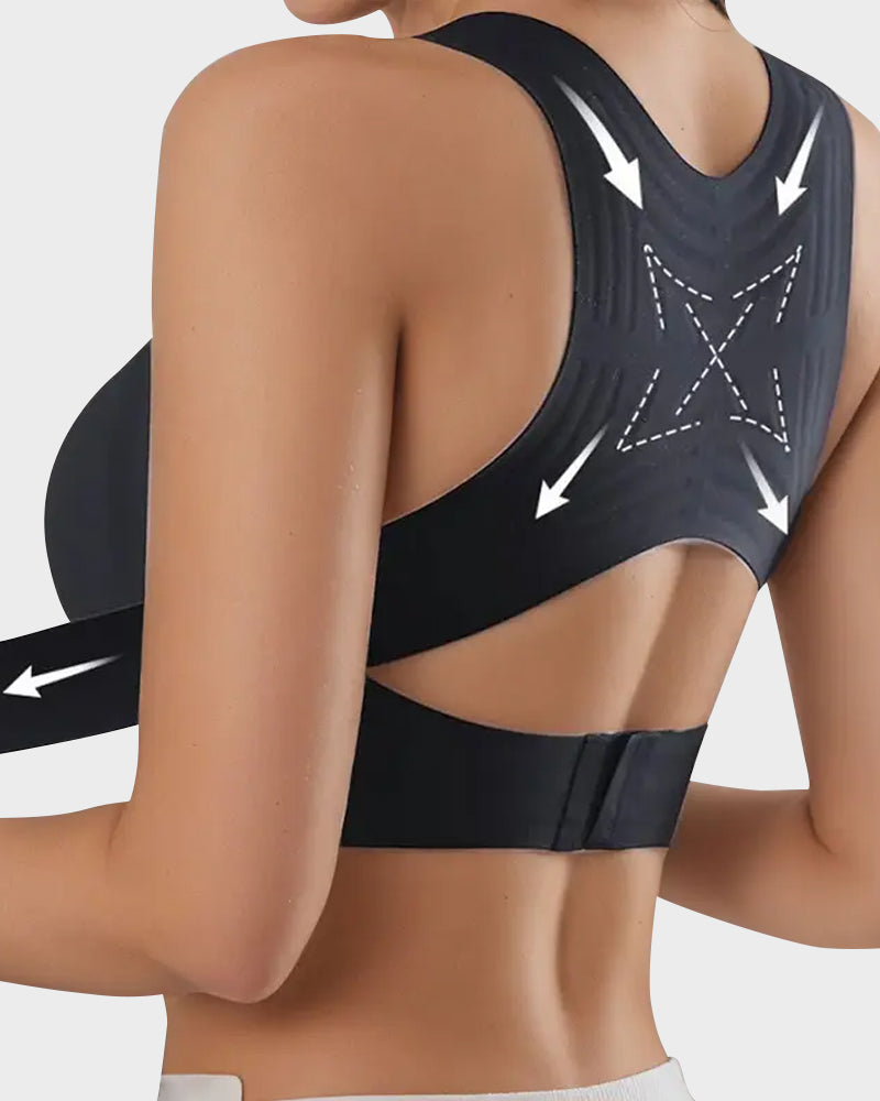 ⚡ Front-Close Cross-Back Support Bra – Wireless Comfort & All-Day Support 💕