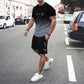 😎Set de tricou și pantaloni scurți pentru bărbați, cu efect de degrade
