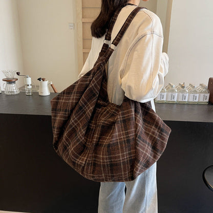 👜✨Geantă confortabilă și ușoară în stil tartan——Capacitate extrem de mare