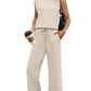 【S-2XL】💕2025 Top casual + pantaloni cu picioare largi