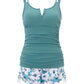 💃Ofertă specială de vară – 50% reducere🌊🎨Set tankini din două piese, cu efect de modelare a taliei