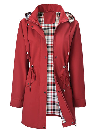 🌧️💧Ultimate Plaid Waterproof Jacket for Women🍃Unleash Style and Durability in Any Storm!