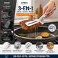 🔥Vânzări de peste 5.000 de bucăți！🍳 Clește de bucătărie 3-în-1 din oțel inoxidabil – Multifuncțional pentru gătit, grătar și servire | Robust, rezistent și practic