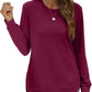 🍂Women's Sweatshirt Crewneck Long Sleeve Shirts High Low Tops Curved Hem