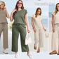 【S-2XL】💕2025 Top casual + pantaloni cu picioare largi